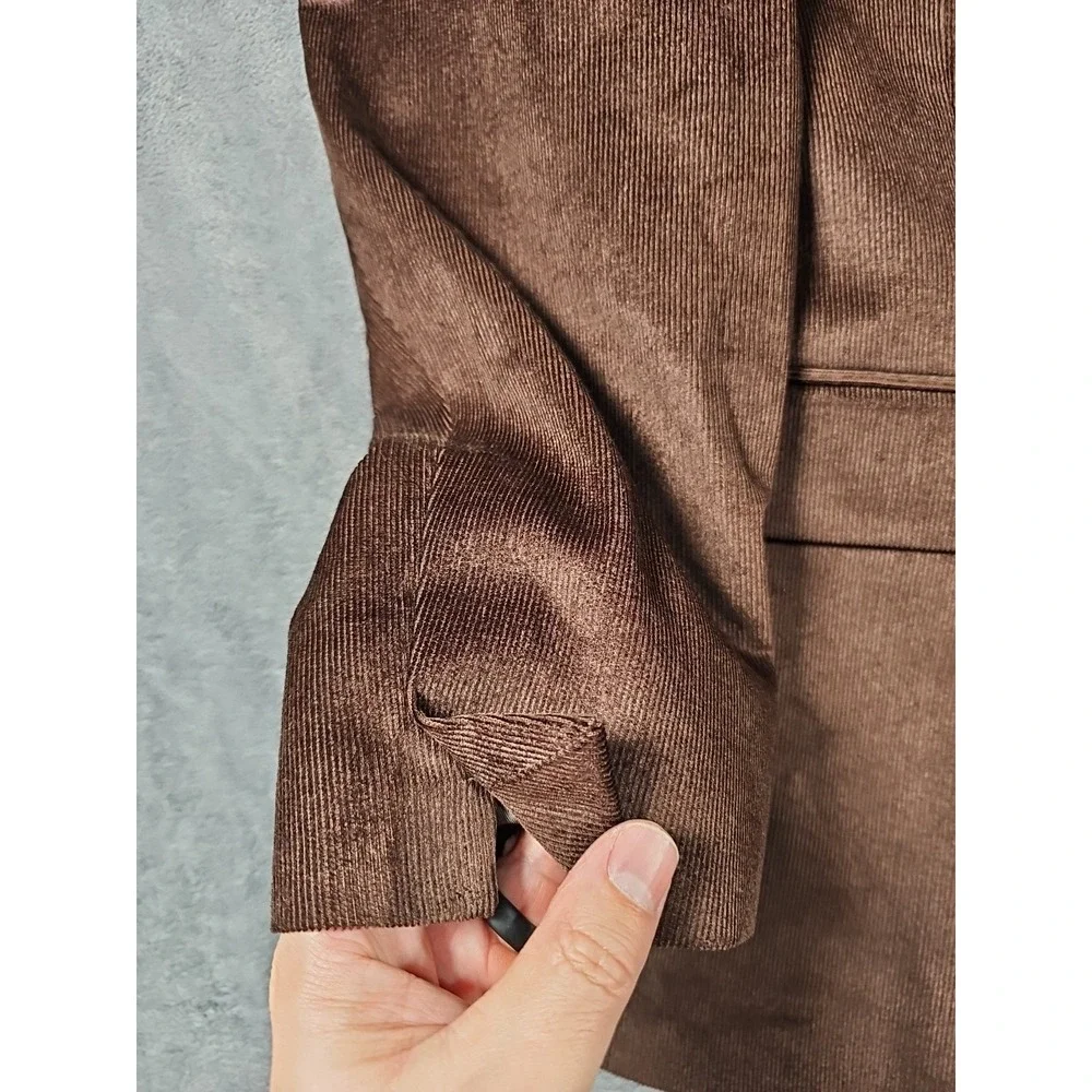 Jos A Bank Corduroy‎ Blazer Chocolate Brown Sport Coat Mens 46R 2-Button Vtg